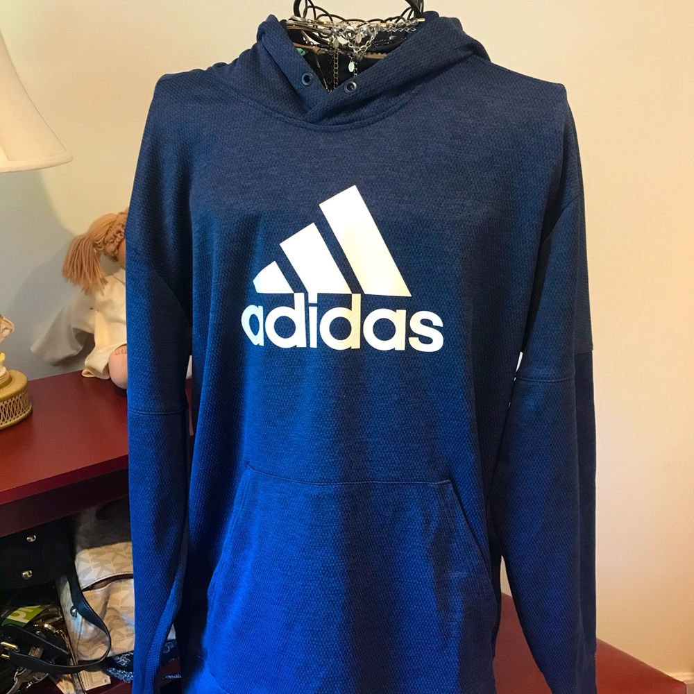 Adidas blue sweatshirt gently used